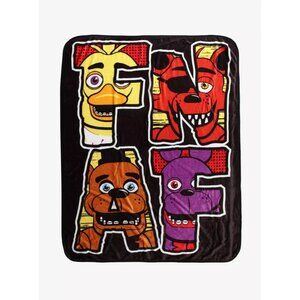 Five Nights At Freddy's Character Letters Throw Blanket 45 x 60 NEW